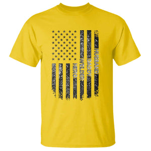 Husband Daddy Welder Hero T Shirt Patriotic Welding American Flag Graphic