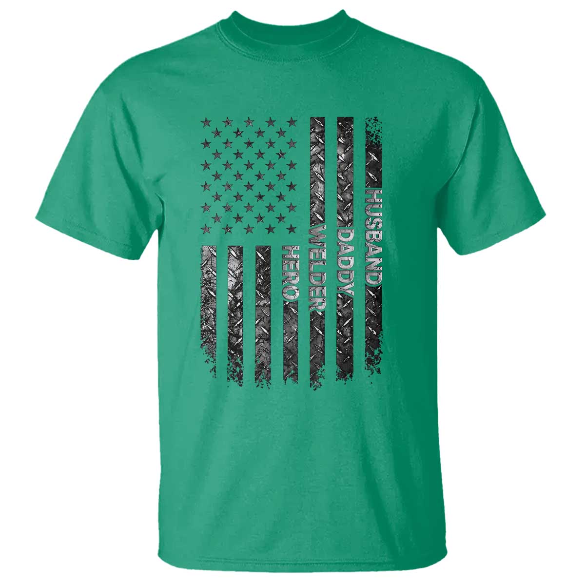 Husband Daddy Welder Hero T Shirt Patriotic Welding American Flag Graphic