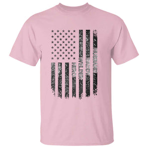 Husband Daddy Welder Hero T Shirt Patriotic Welding American Flag Graphic