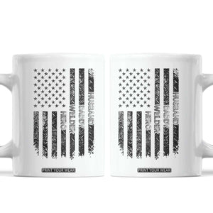 Husband Daddy Welder Hero Coffee Mug Patriotic Welding American Flag Graphic TS12 White Print Your Wear