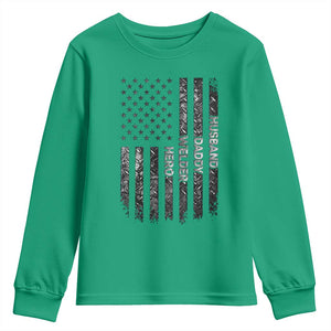 Husband Daddy Welder Hero Youth Sweatshirt Patriotic Welding American Flag Graphic