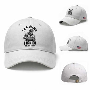 Funny Bigfoot Welder Baseball Cap I Can Do Amazing Things