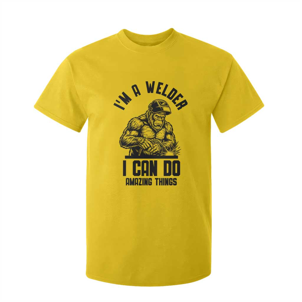 Funny Bigfoot Welder T Shirt For Kid I Can Do Amazing Things TS12 Daisy Print Your Wear