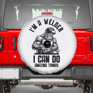 Funny Bigfoot Welder Spare Tire Cover I Can Do Amazing Things TS12 White Print Your Wear