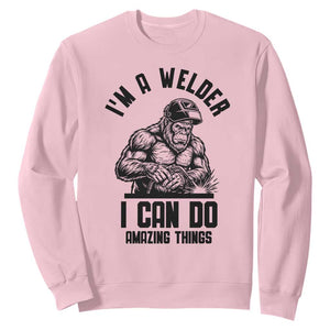 Funny Bigfoot Welder Sweatshirt I Can Do Amazing Things