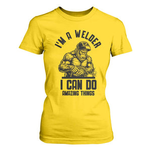 Funny Bigfoot Welder T Shirt For Women I Can Do Amazing Things TS12 Daisy Print Your Wear