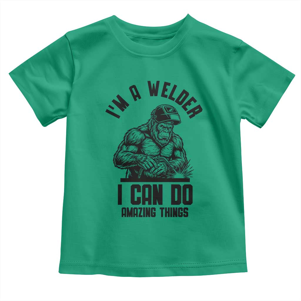 Funny Bigfoot Welder Toddler T Shirt I Can Do Amazing Things