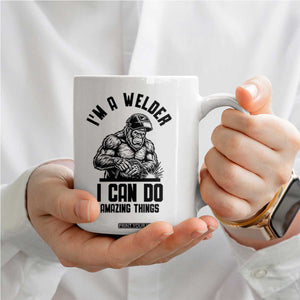 Funny Bigfoot Welder Coffee Mug I Can Do Amazing Things TS12 Print Your Wear
