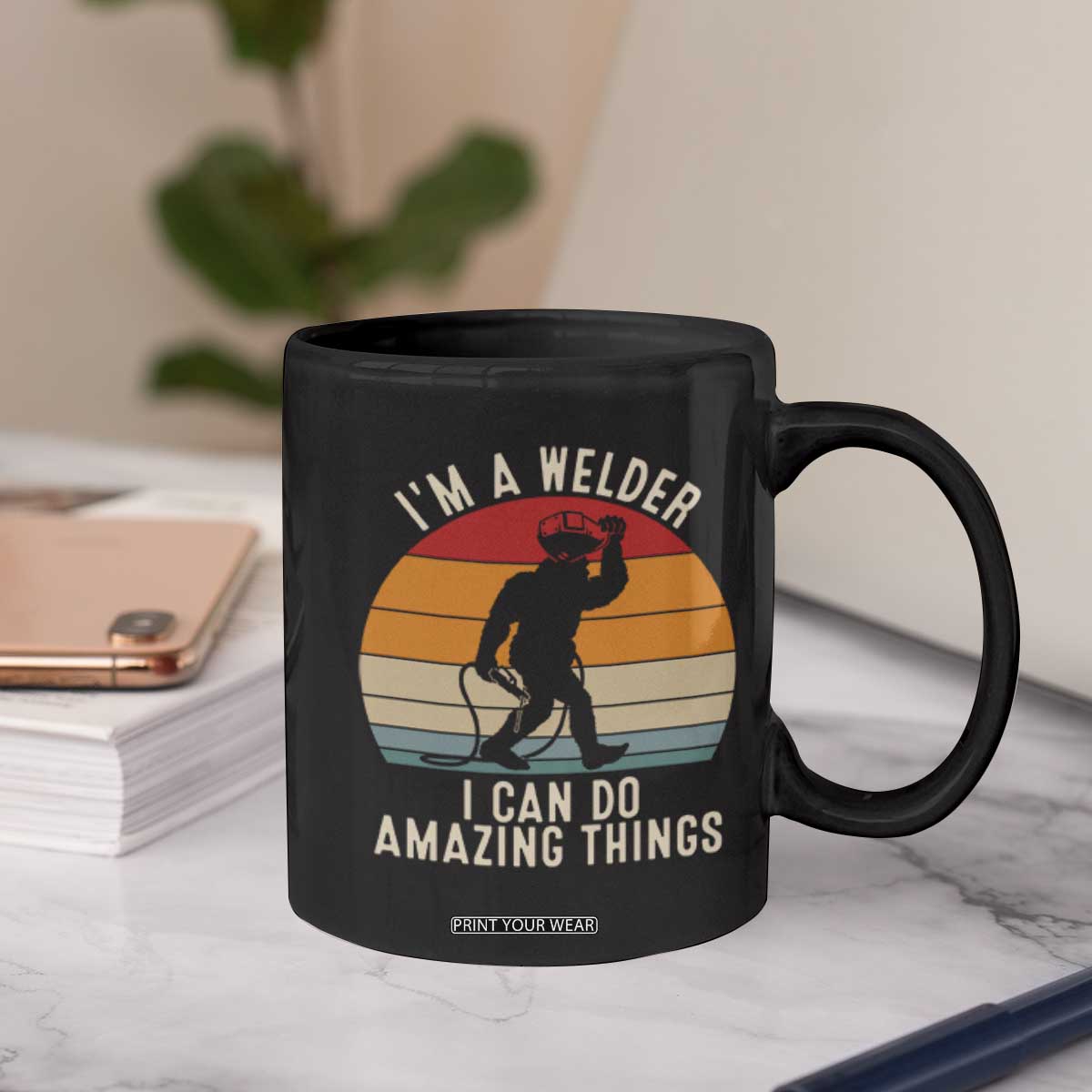 Funny Bigfoot Welding Gift Coffee Mug I Can Do Amazing Things With A Welder TS12 Print Your Wear