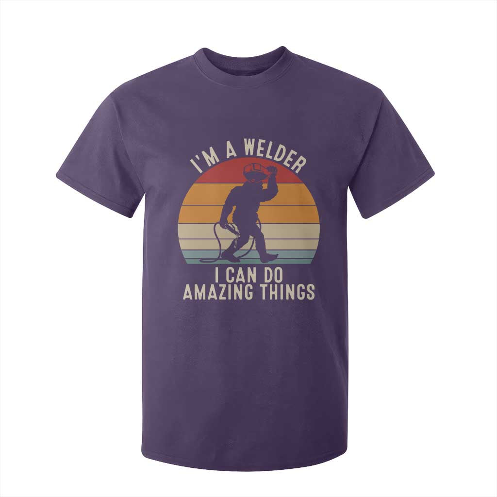 Funny Bigfoot Welding Gift T Shirt For Kid I Can Do Amazing Things With A Welder