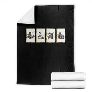 Silly Goose Pipeline Worker Throw Blanket Funny Welding Graphic Gift