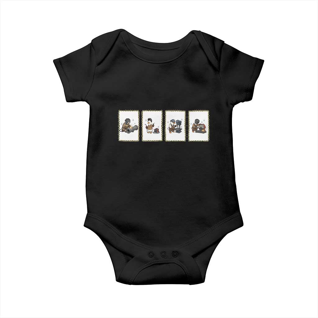 Silly Goose Pipeline Worker Baby Onesie Funny Welding Graphic Gift TS12 Black Print Your Wear