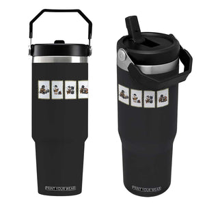 Silly Goose Pipeline Worker Flip Straw Tumbler Funny Welding Graphic Gift