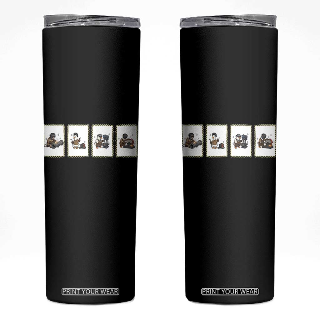 Silly Goose Pipeline Worker Skinny Tumbler Funny Welding Graphic Gift