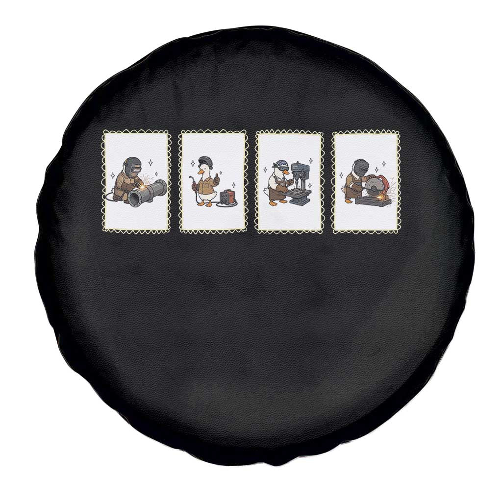 Silly Goose Pipeline Worker Spare Tire Cover Funny Welding Graphic Gift TS12 Print Your Wear
