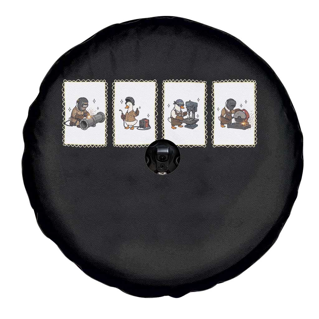 Silly Goose Pipeline Worker Spare Tire Cover Funny Welding Graphic Gift TS12 Print Your Wear
