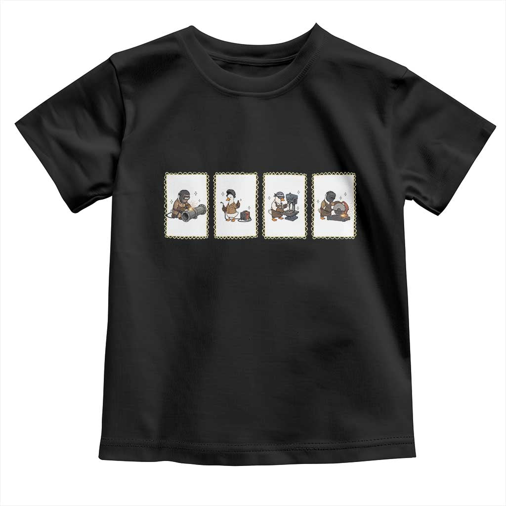 Silly Goose Pipeline Worker Toddler T Shirt Funny Welding Graphic Gift TS12 Black Print Your Wear