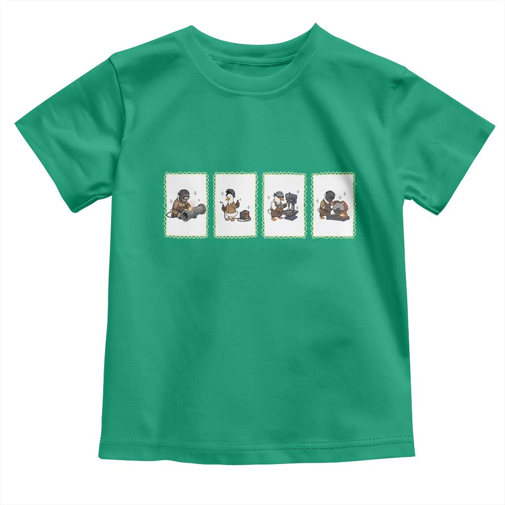 Silly Goose Pipeline Worker Toddler T Shirt Funny Welding Graphic Gift TS12 Irish Green Print Your Wear
