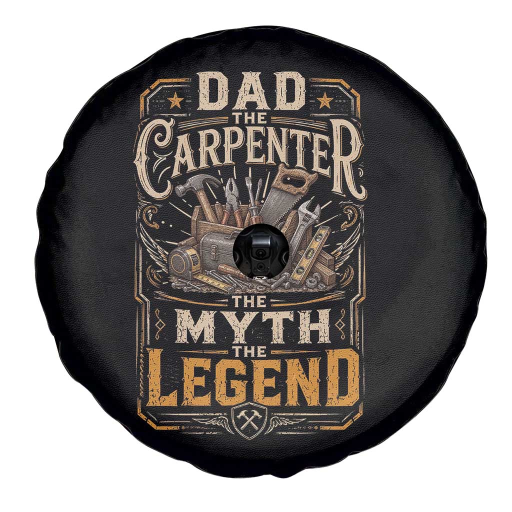 Dad The Carpenter The Myth The Legend Spare Tire Cover Funny Woodworker Carpenter Graphic TS12 Print Your Wear