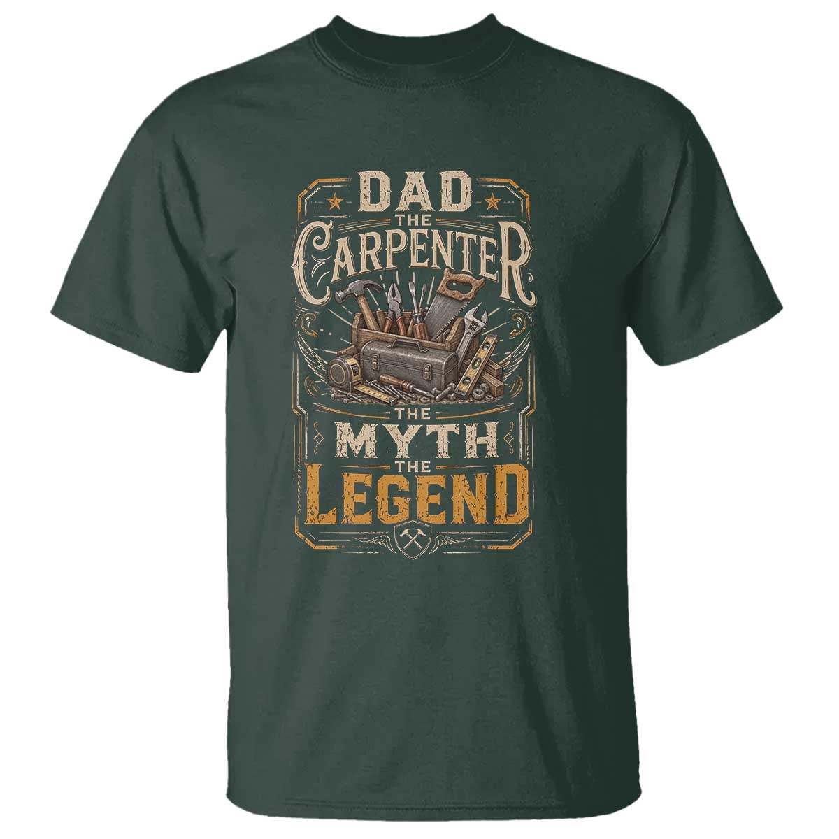 Dad The Carpenter The Myth The Legend T Shirt Funny Woodworker Carpenter Graphic