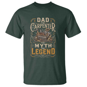 Dad The Carpenter The Myth The Legend T Shirt Funny Woodworker Carpenter Graphic