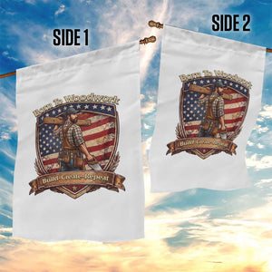 Proud American Woodworker Garden Flag Born To Woodwork Patriotic Gift TS12 Print Your Wear