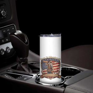 Proud American Woodworker Skinny Tumbler Born To Woodwork Patriotic Gift TS12 Print Your Wear