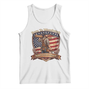 Proud American Woodworker Tank Top Born To Woodwork Patriotic Gift TS12 White Print Your Wear