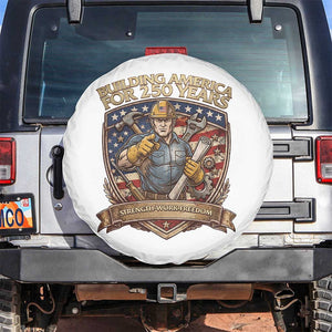 American Construction Worker Spare Tire Cover Building America For 250 Years