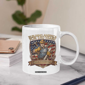 American Construction Worker Coffee Mug Building America For 250 Years TS12 Print Your Wear