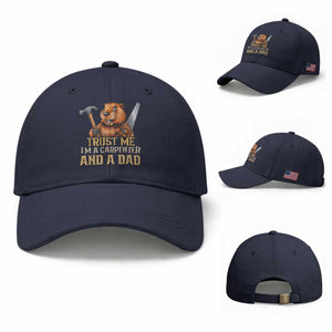 Funny Woodworking Beaver Baseball Cap I Am A Carpenter And A Dad