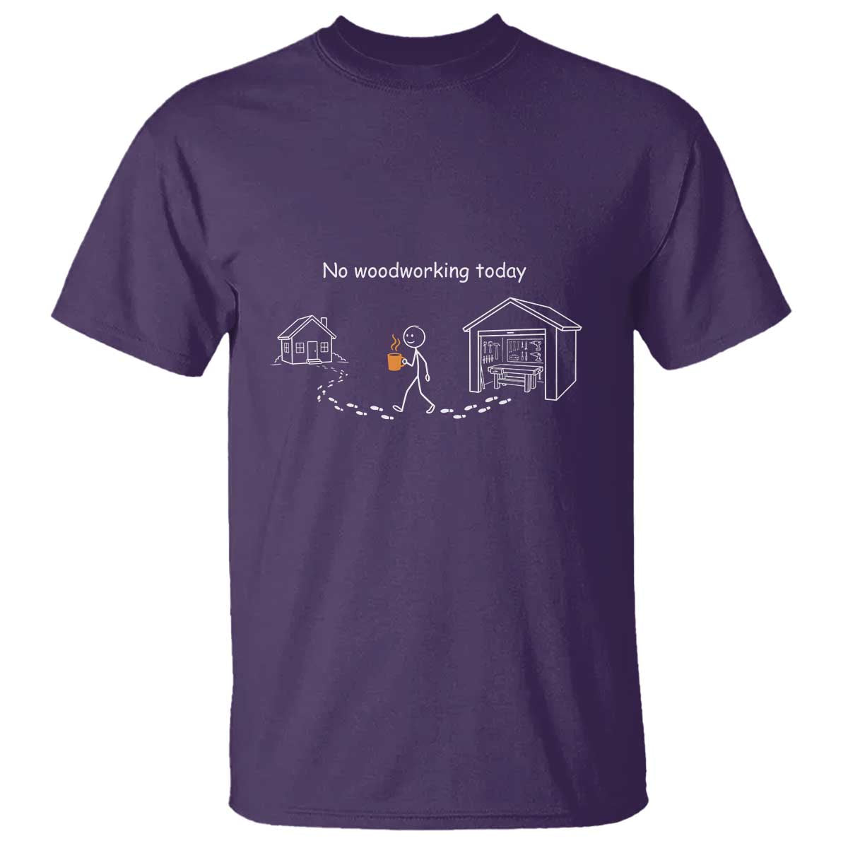 Funny Stickman Carpenter T Shirt No Woodworking Today