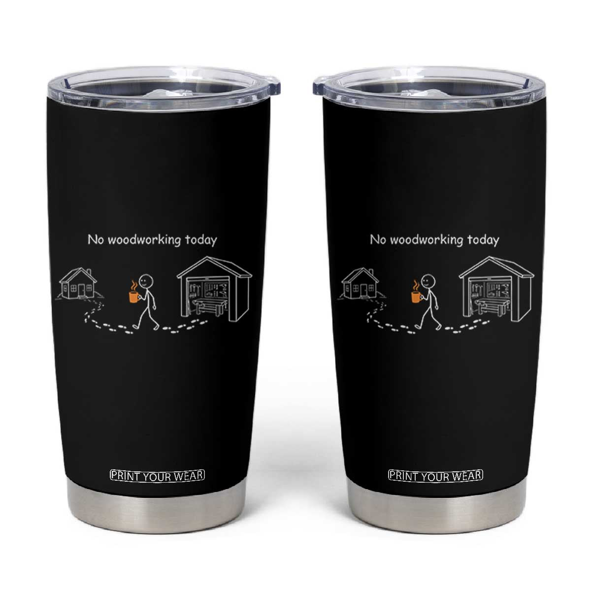 Funny Stickman Carpenter Tumbler Cup No Woodworking Today