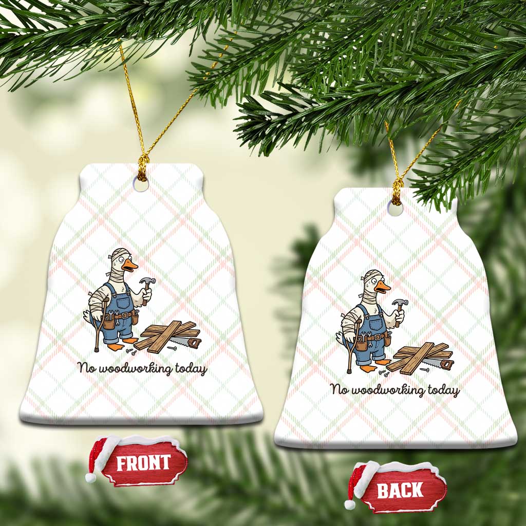 Funny Carpenter Duck Ceramic Ornament No Woodworking Today TS12 Print Your Wear