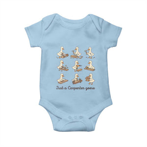 Funny Woodworker Graphic Baby Onesie Just A Carpenter Goose TS12 Light Blue Print Your Wear