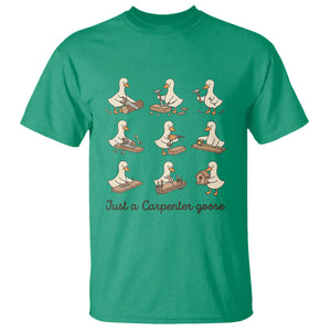 Funny Woodworker Graphic T Shirt Just A Carpenter Goose TS12 Irish Green Print Your Wear
