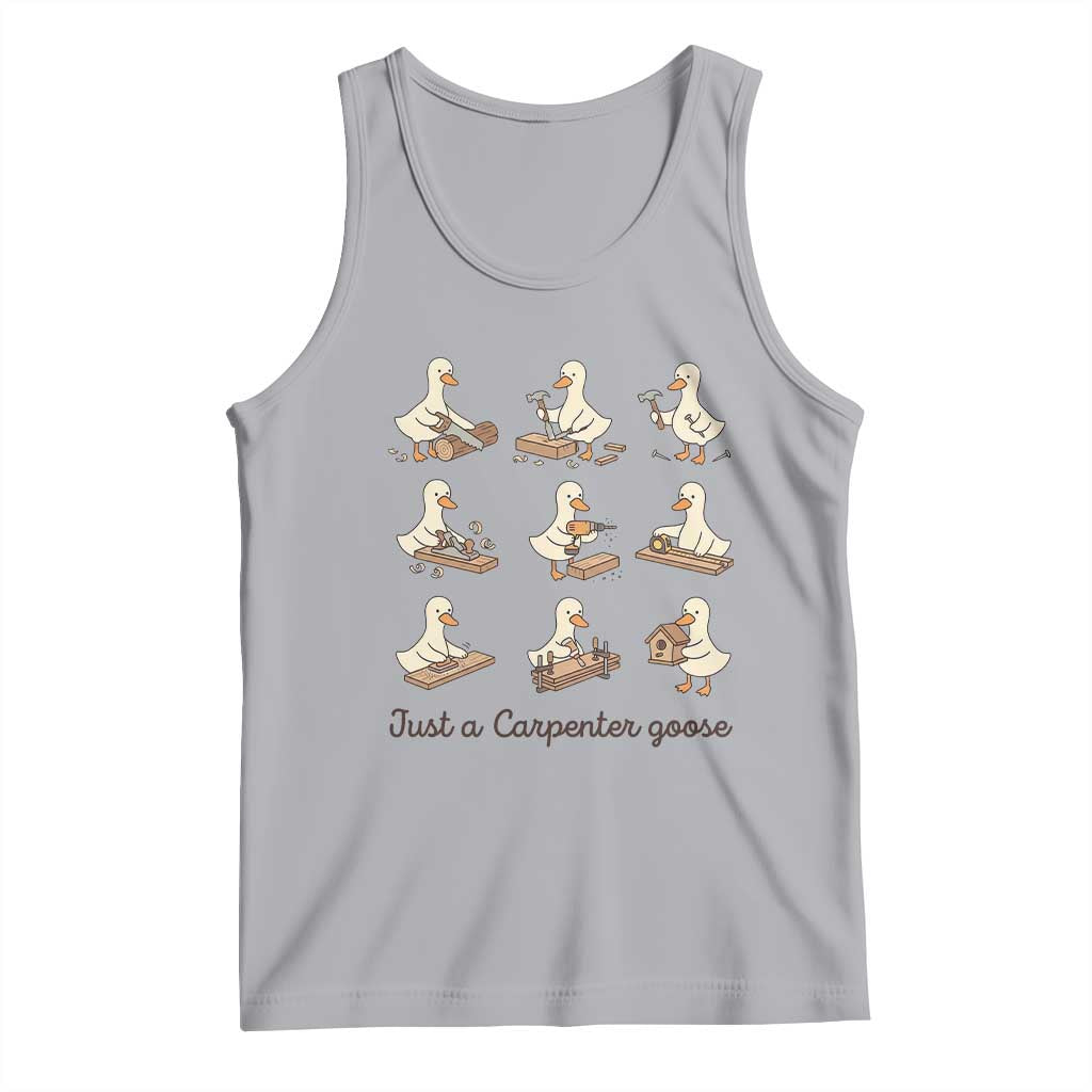 Funny Woodworker Graphic Tank Top Just A Carpenter Goose