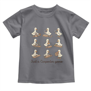 Funny Woodworker Graphic Toddler T Shirt Just A Carpenter Goose TS12 Charcoal Print Your Wear
