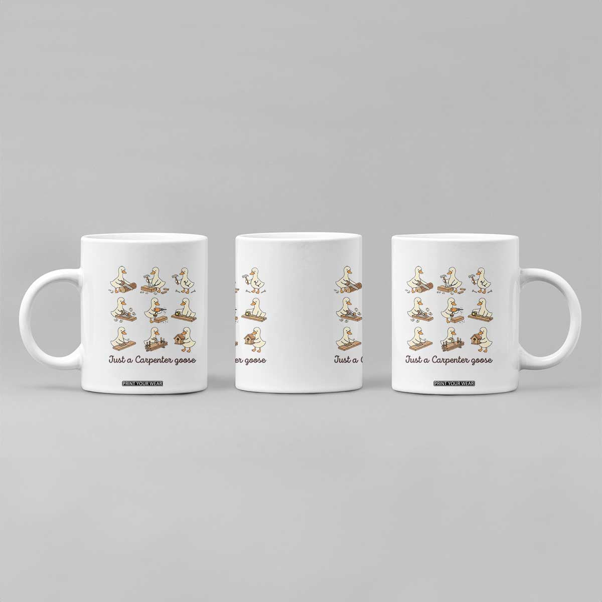 Funny Woodworker Graphic Coffee Mug Just A Carpenter Goose TS12 Print Your Wear