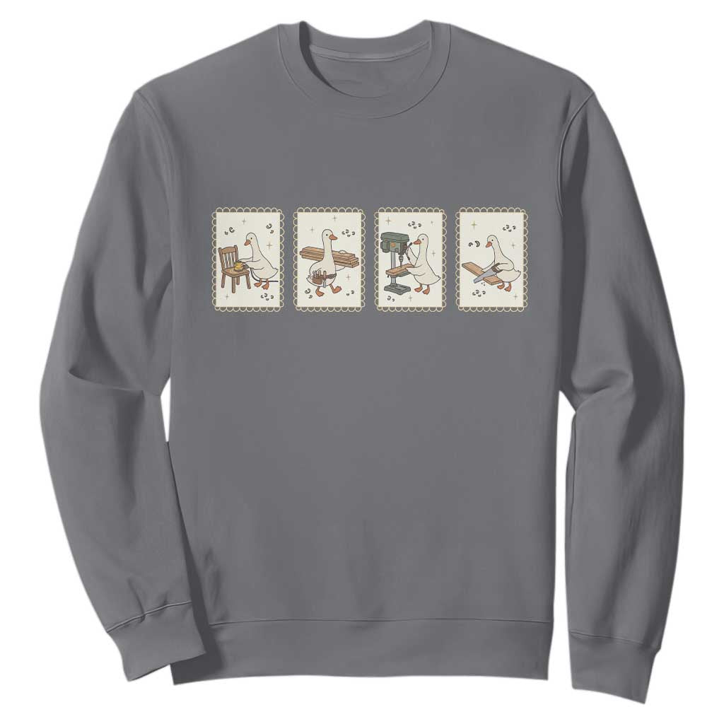 Silly Goose Carpenter Sweatshirt Funny Woodworker Dad Gift