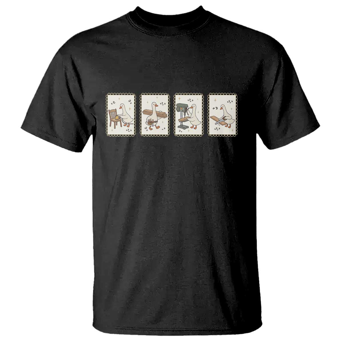 Silly Goose Carpenter T Shirt Funny Woodworker Dad Gift