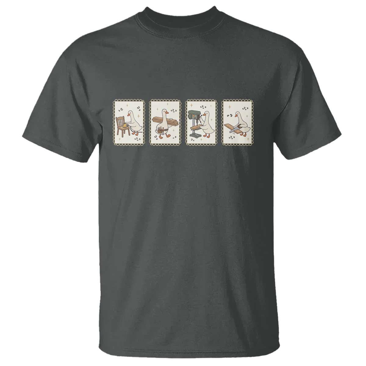 Silly Goose Carpenter T Shirt Funny Woodworker Dad Gift
