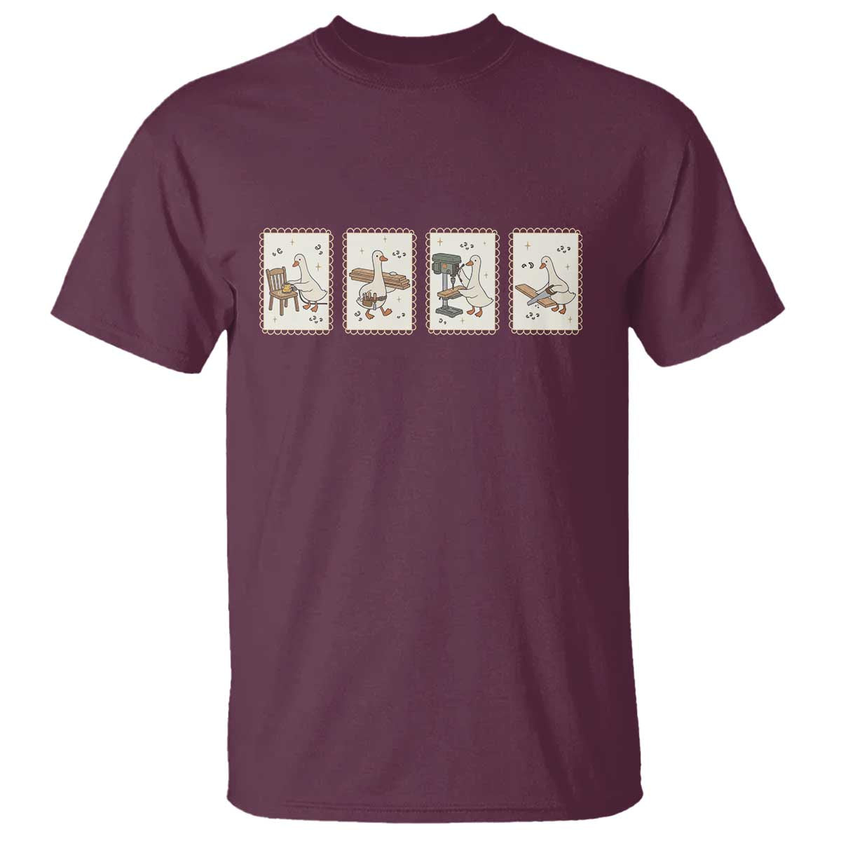 Silly Goose Carpenter T Shirt Funny Woodworker Dad Gift