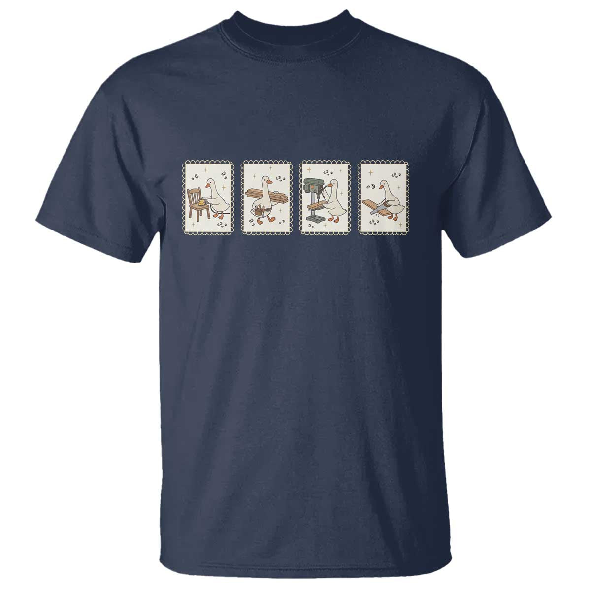 Silly Goose Carpenter T Shirt Funny Woodworker Dad Gift
