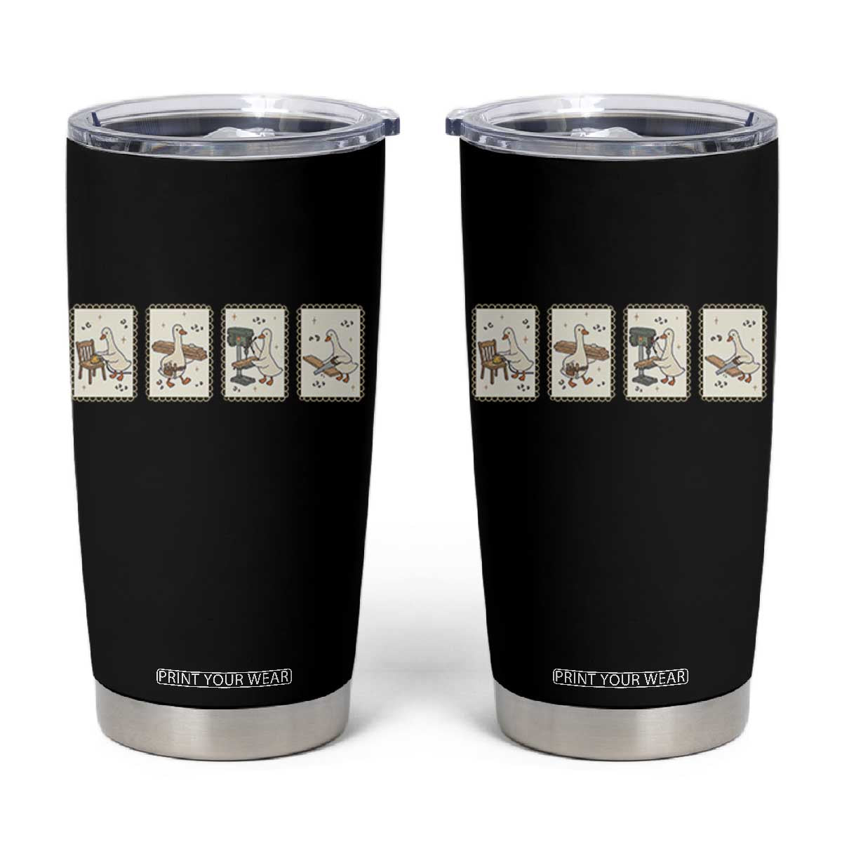 Silly Goose Carpenter Tumbler Cup Funny Woodworker Dad Gift