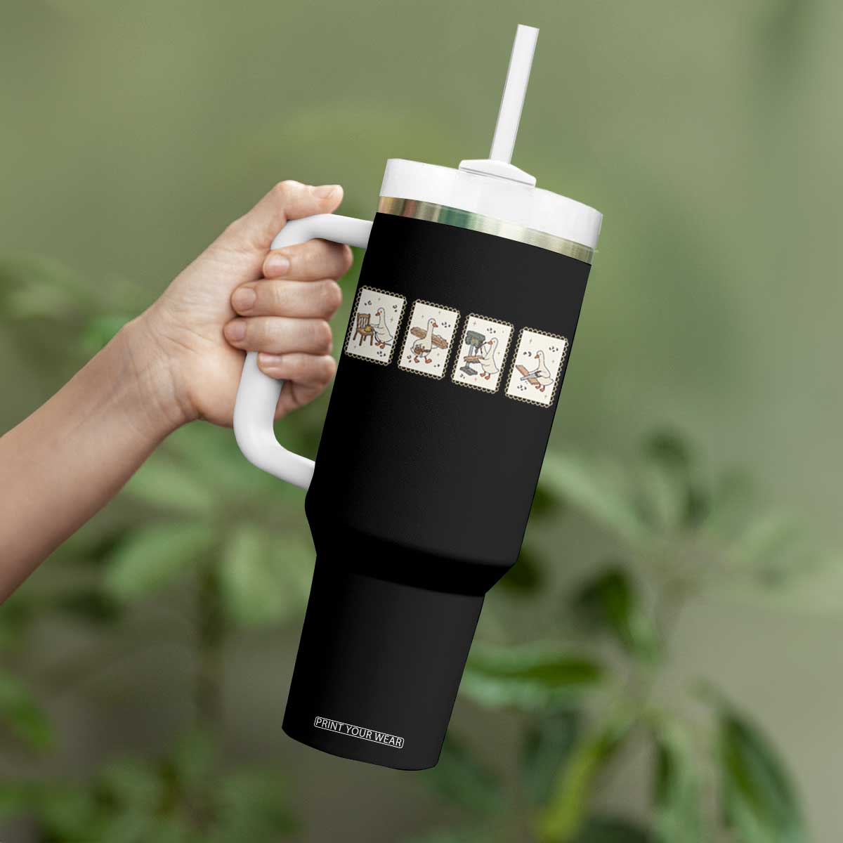 Silly Goose Carpenter Tumbler With Handle Funny Woodworker Dad Gift