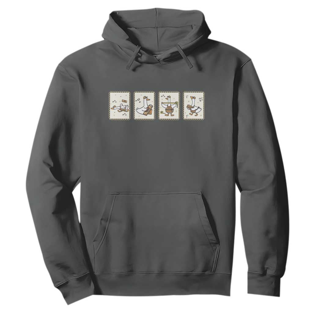 Silly Goose Builder Hoodie Funny Woodworker Dad Gift TS12 Dark Heather Print Your Wear