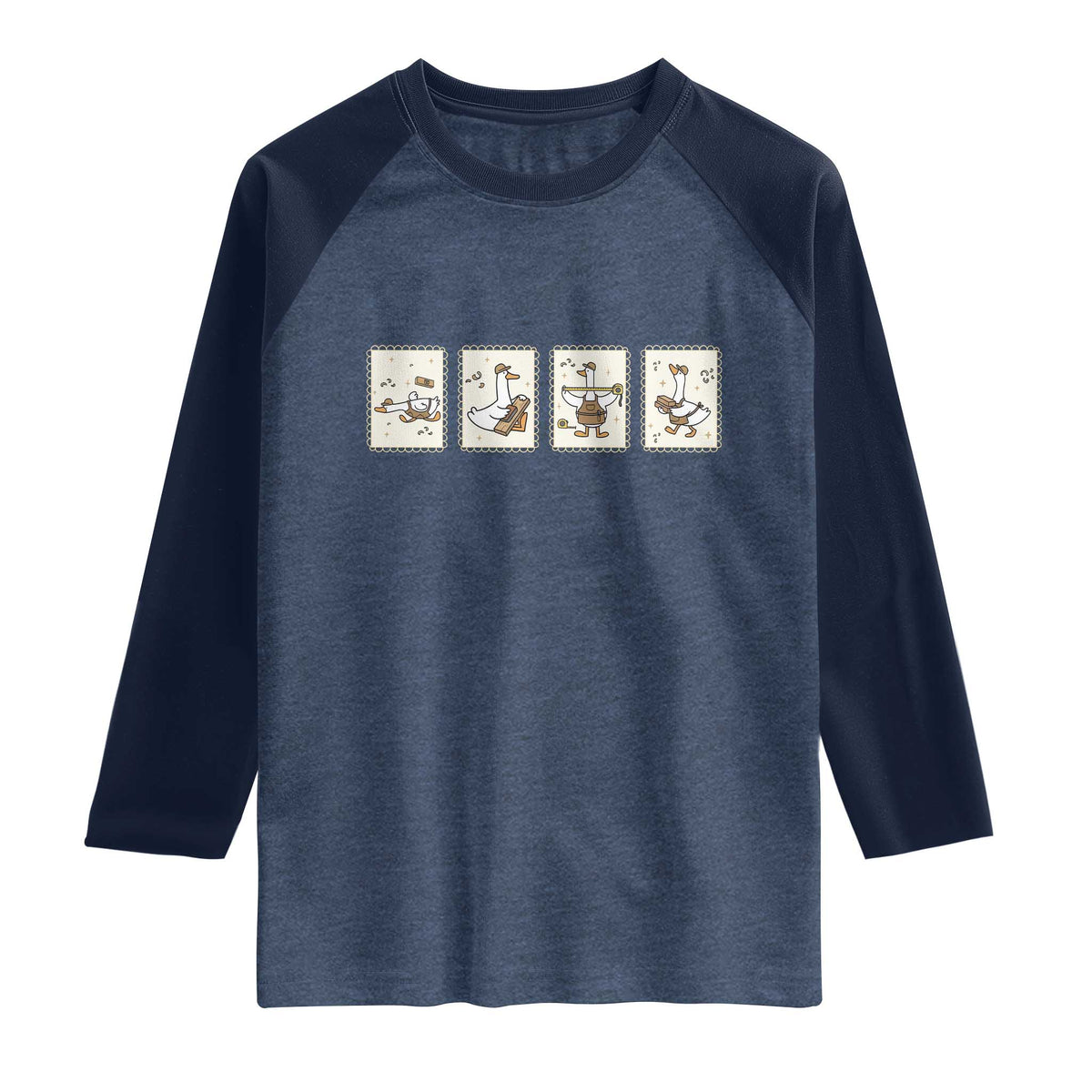 Silly Goose Builder Raglan Shirt Funny Woodworker Dad Gift