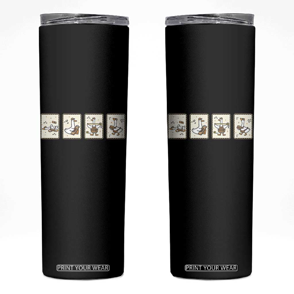 Silly Goose Builder Skinny Tumbler Funny Woodworker Dad Gift