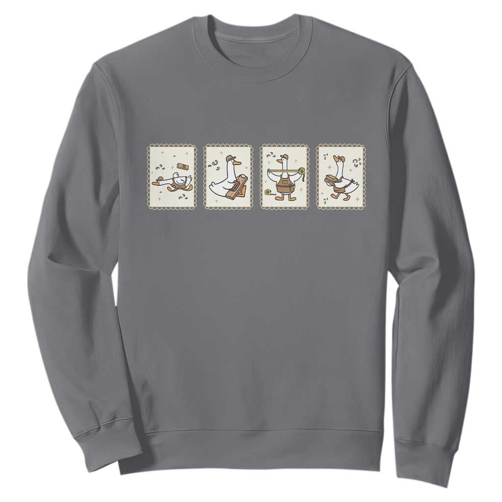 Silly Goose Builder Sweatshirt Funny Woodworker Dad Gift